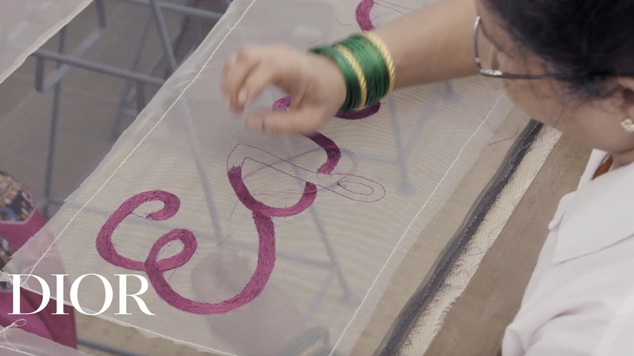 The Making Of The Embroidered Banners From The Haute Couture Spring-Summer 2020 Show Set